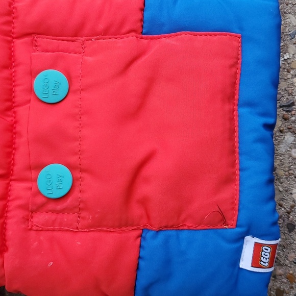 Lego Play Target Colorblock Baby Jacket Vest 0-3 Months Red Yellow Blue Puffer - Picture 3 of 8